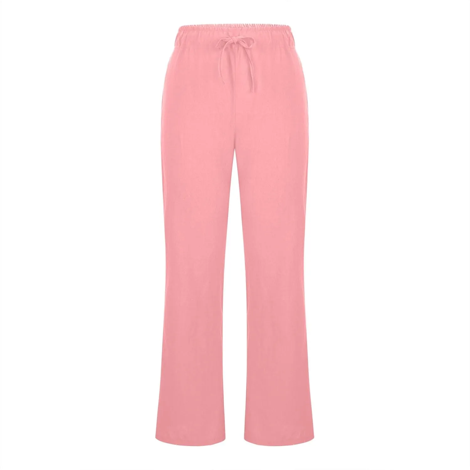 TARIENDY Women's Wide Leg Lounge Pants Ladies high Waisted Drawstring Outfits Casual Elastic Pants Summer Plain Trousers