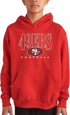 Team Fan Apparel NFL Youth Overtime Blueprint Football Fleece Hooded Sweatshirt, For Boys and Girls, Pro Hoodie Pullover