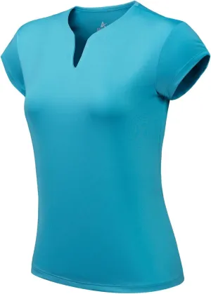 Tennis Shirts for Women Short Sleeves, Solid Golf T Shirts V-Neck Running Pickleball clothes for women