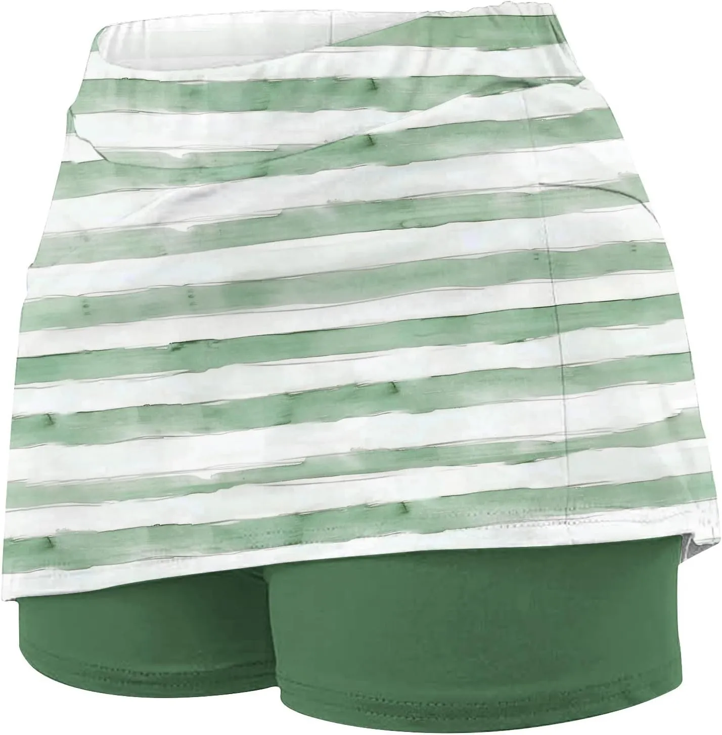 Tennis Skirts for Women with Shorts Fashion Striped Casual A-Line Skorts Tummy Control Lightweight Sports Pants Skirt