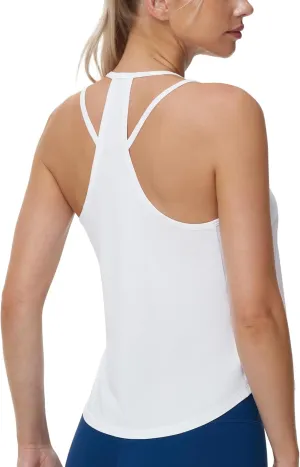 THE GYM PEOPLE Womens Racerback Workout Tank Tops Lightweight Stretchy Sleeveless Running Athletic Yoga Tee Shirts