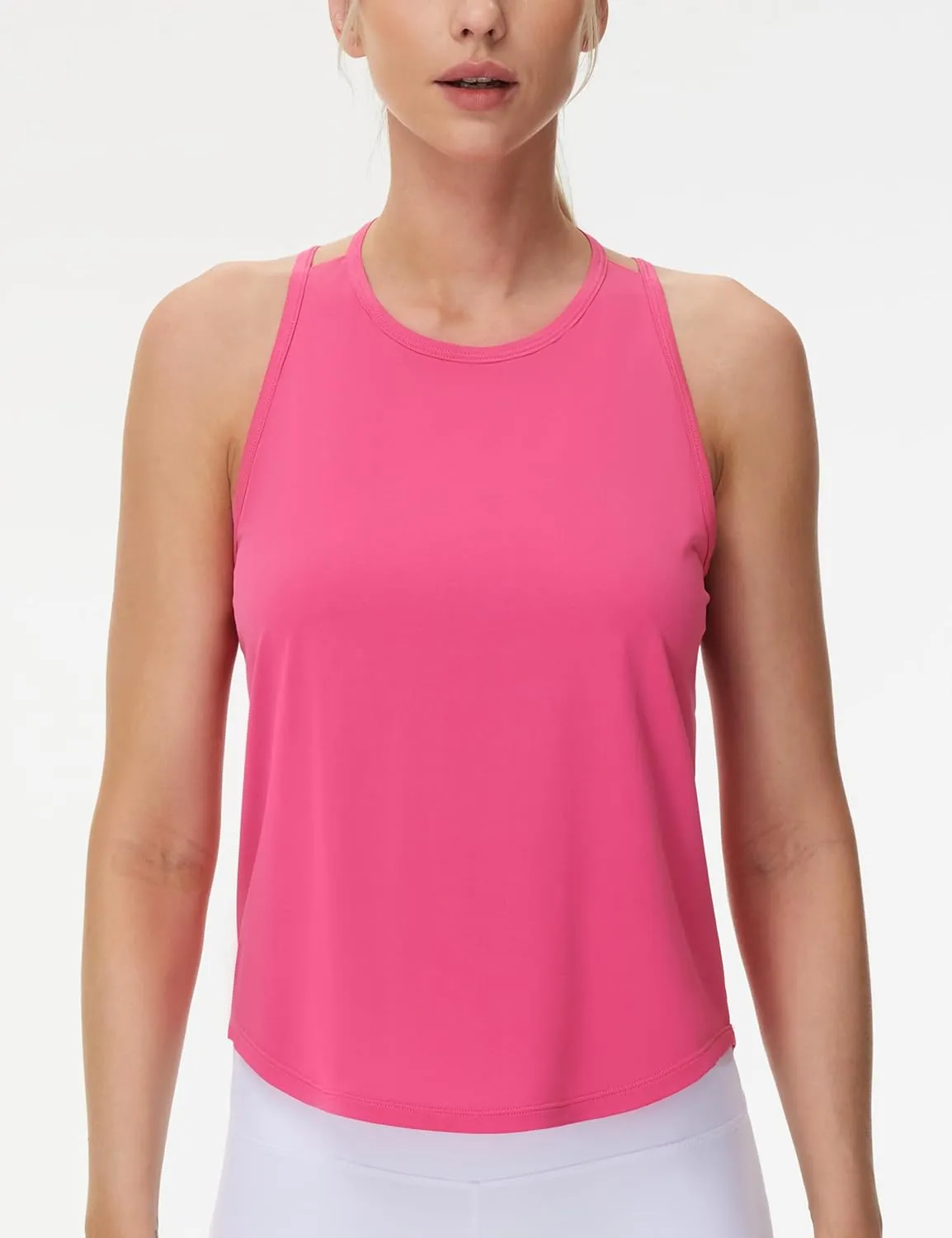 THE GYM PEOPLE Womens Racerback Workout Tank Tops Lightweight Stretchy Sleeveless Running Athletic Yoga Tee Shirts