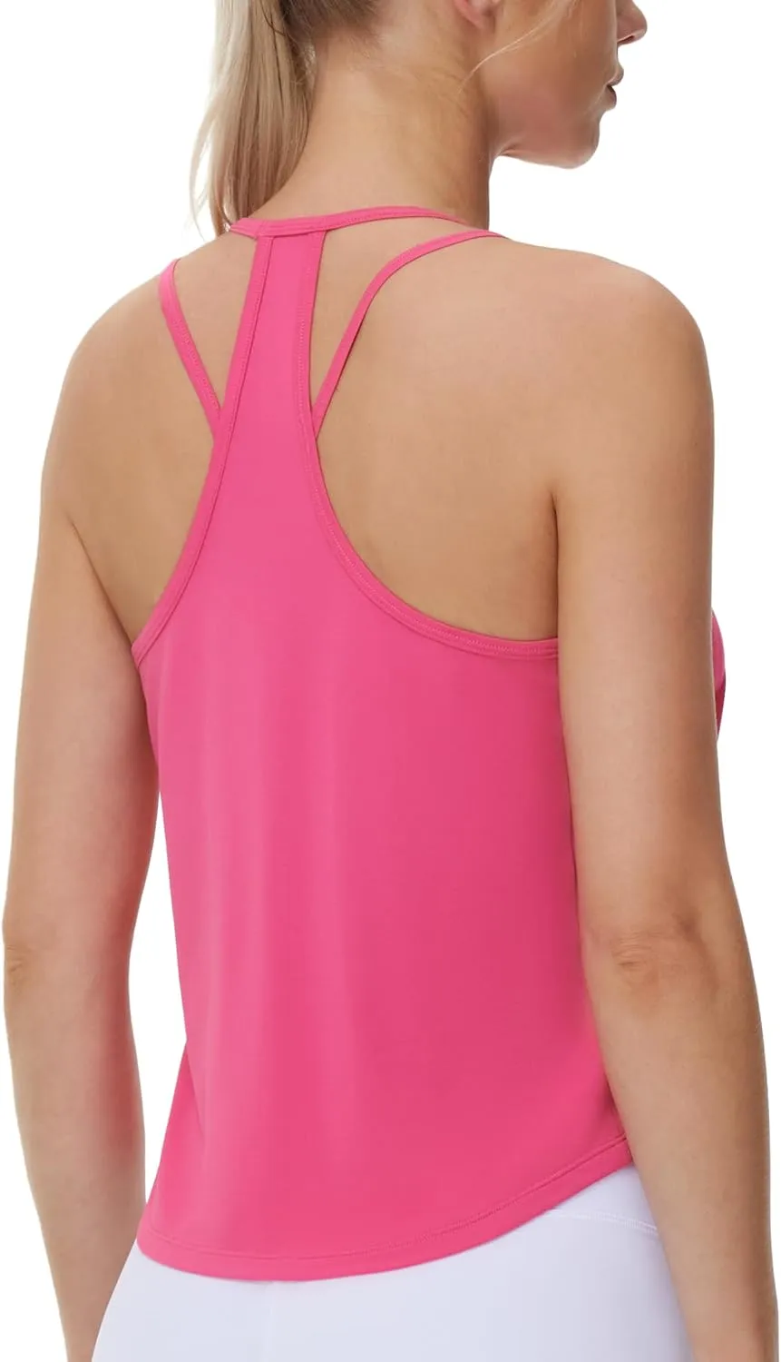 THE GYM PEOPLE Womens Racerback Workout Tank Tops Lightweight Stretchy Sleeveless Running Athletic Yoga Tee Shirts