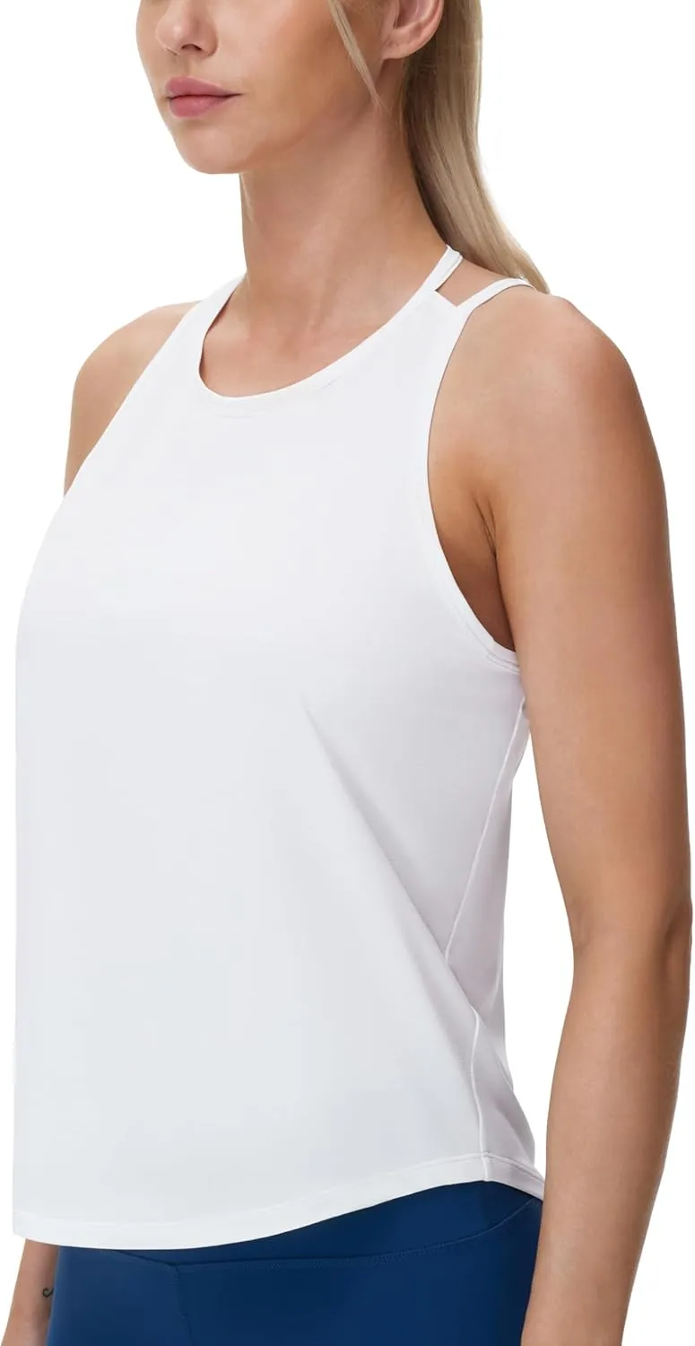 THE GYM PEOPLE Womens Racerback Workout Tank Tops Lightweight Stretchy Sleeveless Running Athletic Yoga Tee Shirts