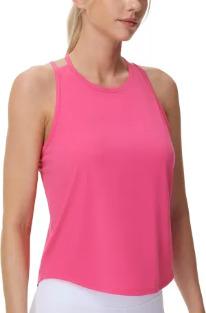THE GYM PEOPLE Womens Racerback Workout Tank Tops Lightweight Stretchy Sleeveless Running Athletic Yoga Tee Shirts