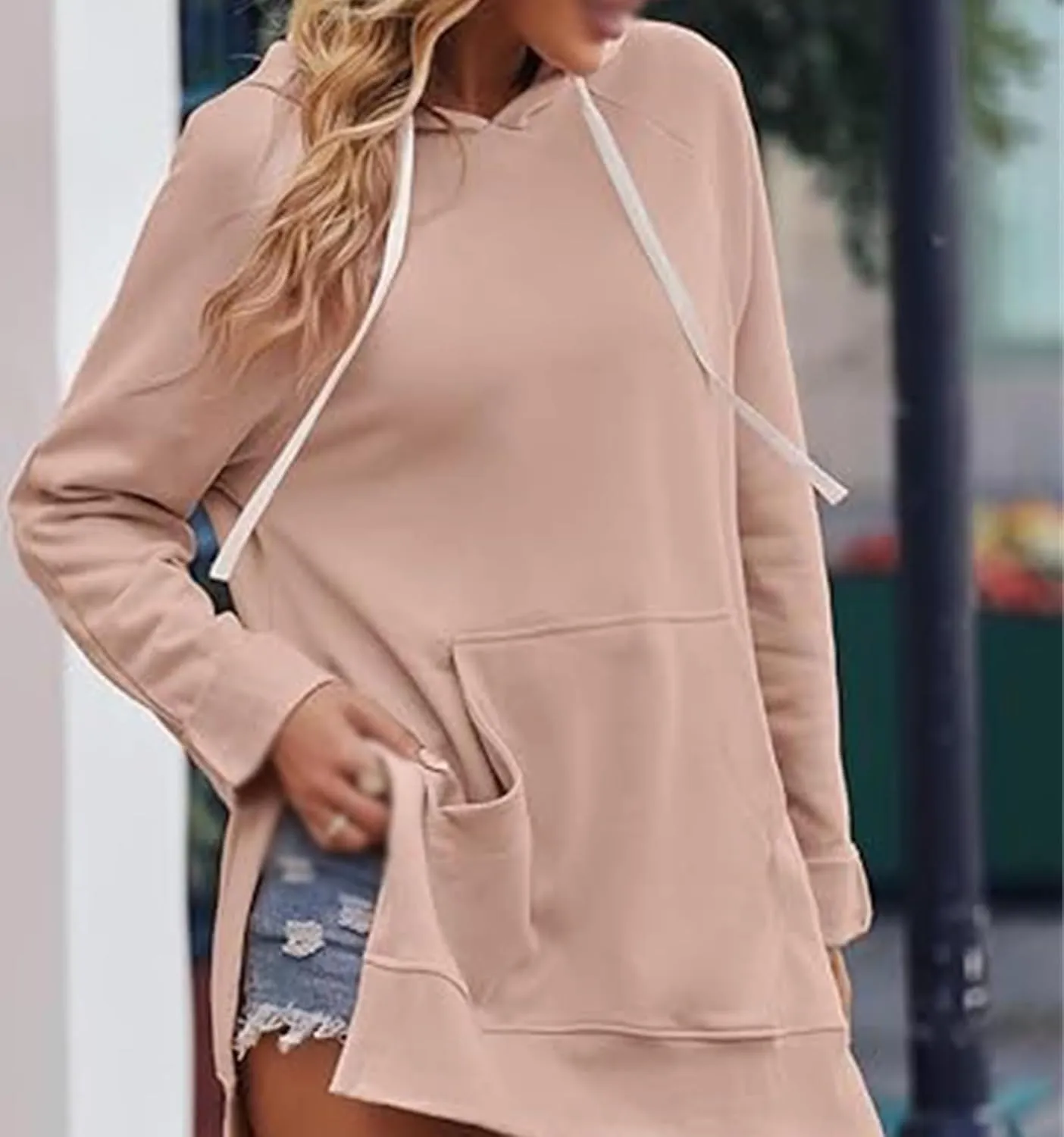 The Warmy Oversized Hoodie Dress, First Ones Hoodie Warmy Sweatshirt Dress Loose Fit Pullover with Pocket for Women
