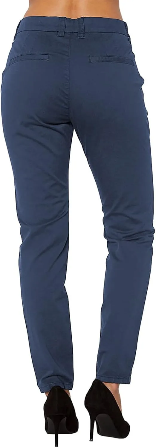 Trendy Business Casual Pants for Women 2024 Button Waist Solid Color Slim Trousers with Pockets Summer Work Pants
