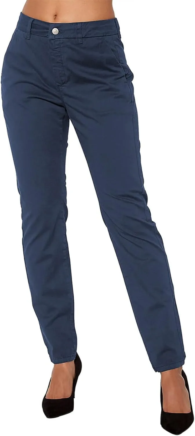 Trendy Business Casual Pants for Women 2024 Button Waist Solid Color Slim Trousers with Pockets Summer Work Pants