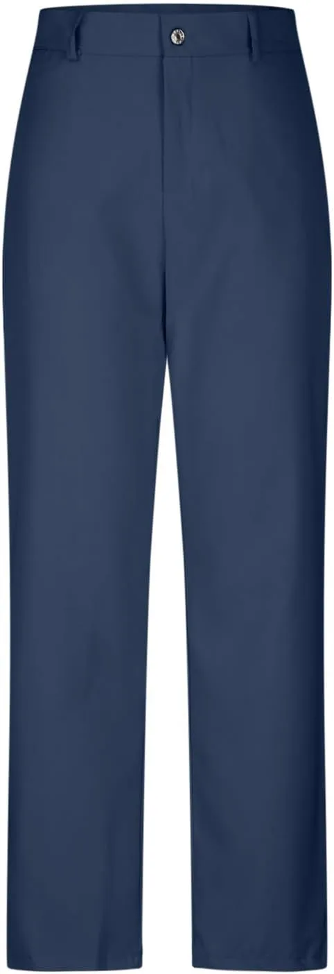 Trendy Business Casual Pants for Women 2024 Button Waist Solid Color Slim Trousers with Pockets Summer Work Pants