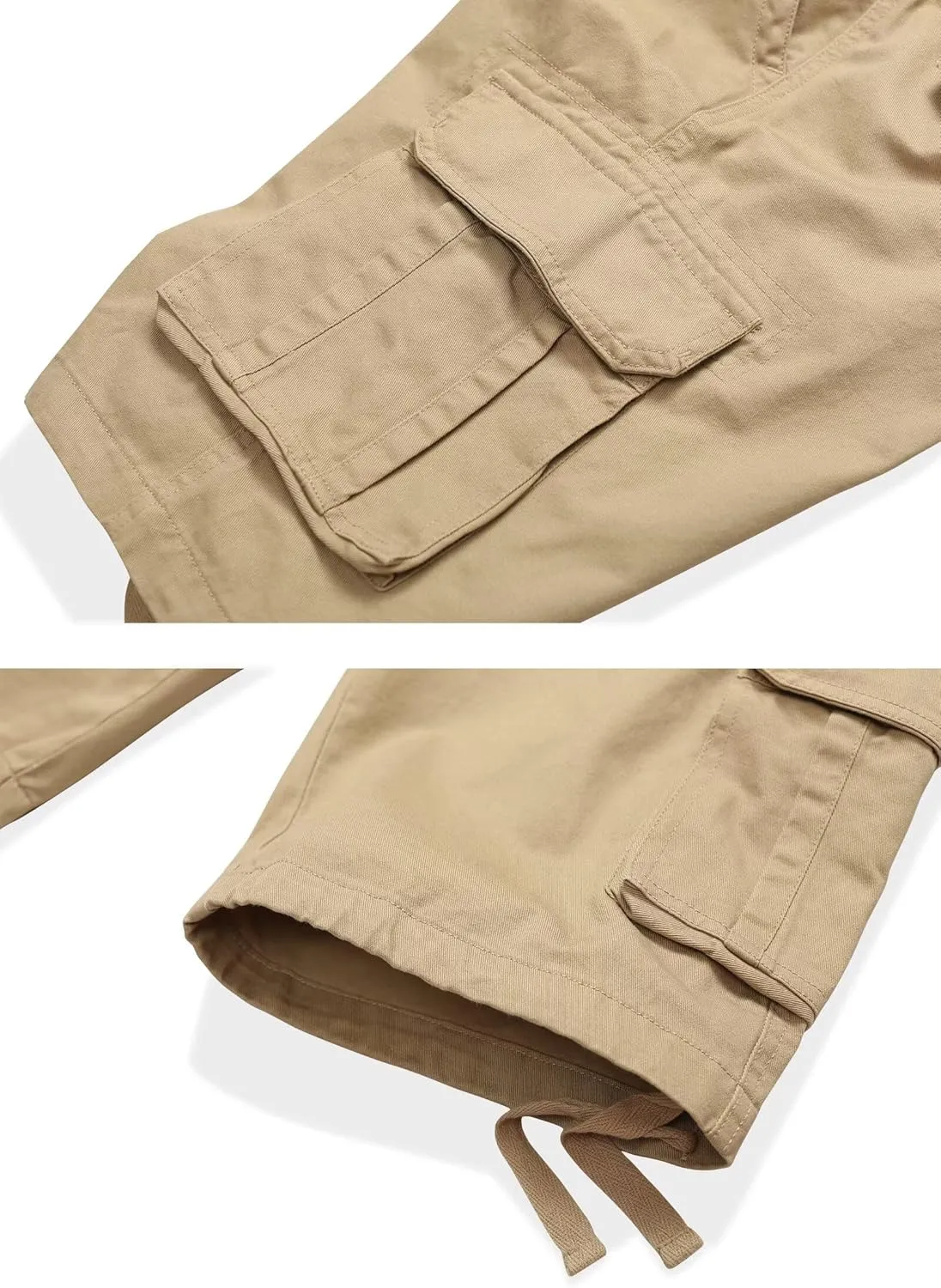 TRGPSG Men's Camo Multi-Pocket Relaxed Fit Casual Shorts,Outdoor Camouflage Twill Cargo Shorts 11" Inseam(No Belt)