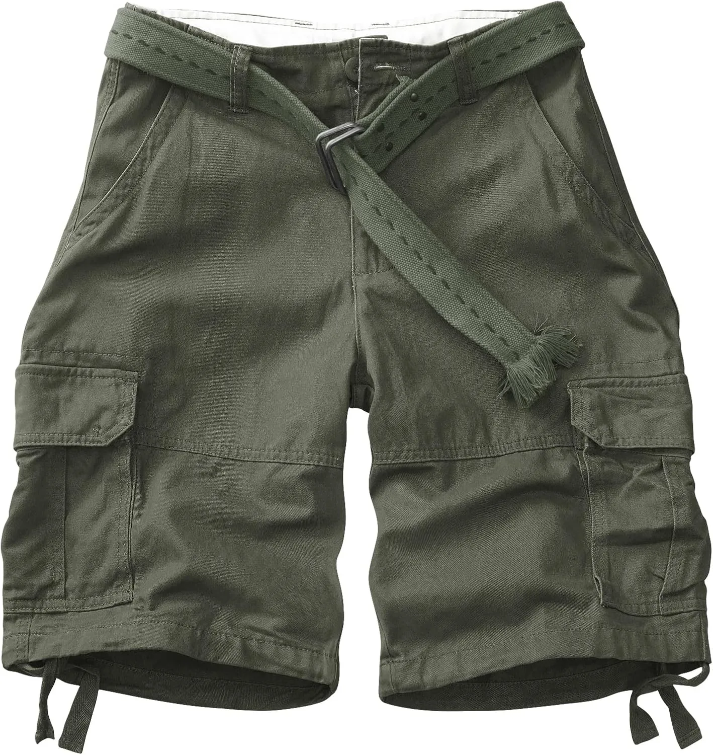 TRGPSG Men's Camo Multi-Pocket Relaxed Fit Casual Shorts,Outdoor Camouflage Twill Cargo Shorts 11" Inseam(No Belt)
