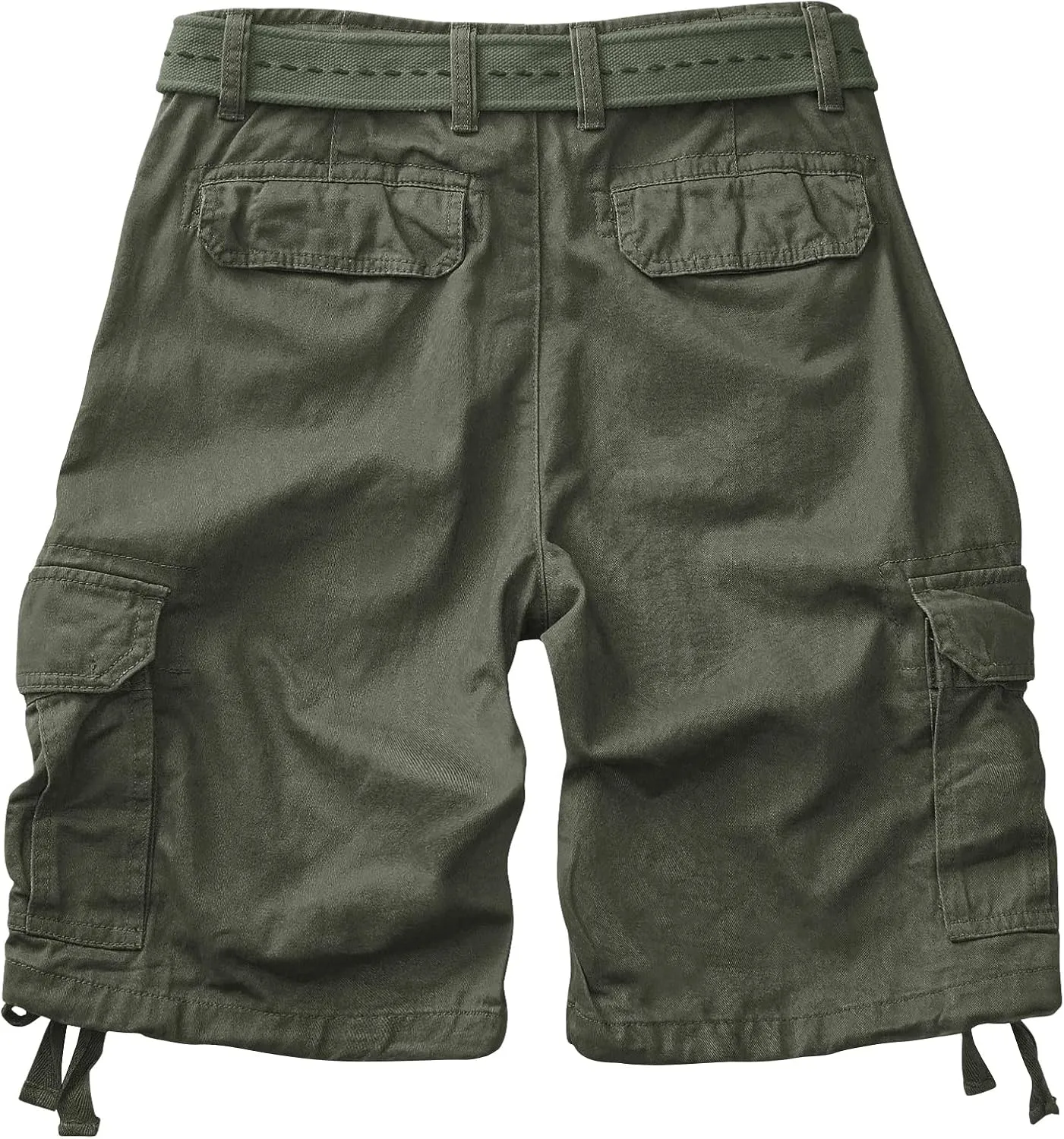 TRGPSG Men's Camo Multi-Pocket Relaxed Fit Casual Shorts,Outdoor Camouflage Twill Cargo Shorts 11" Inseam(No Belt)