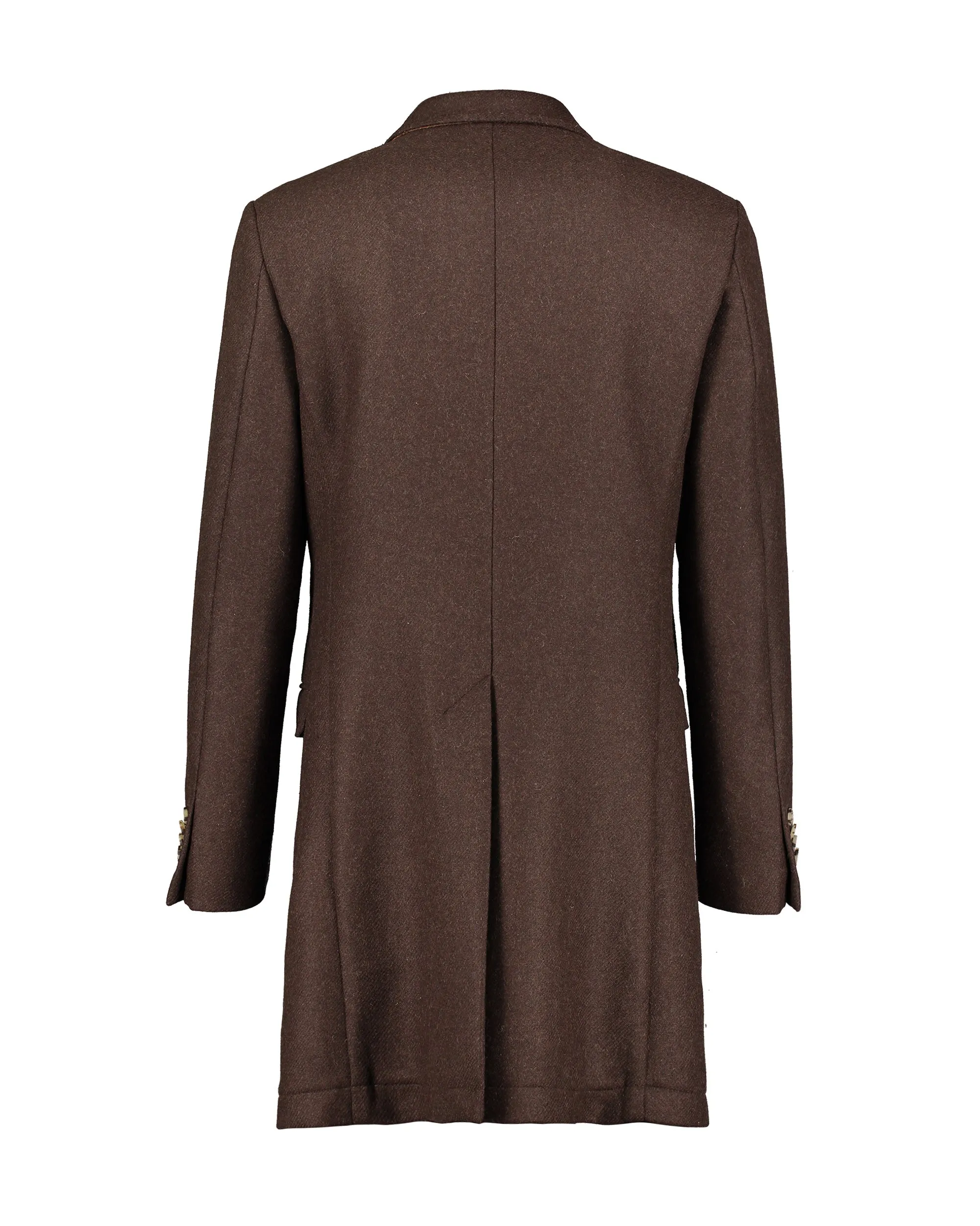 Troy Brown Double-Breasted Coat