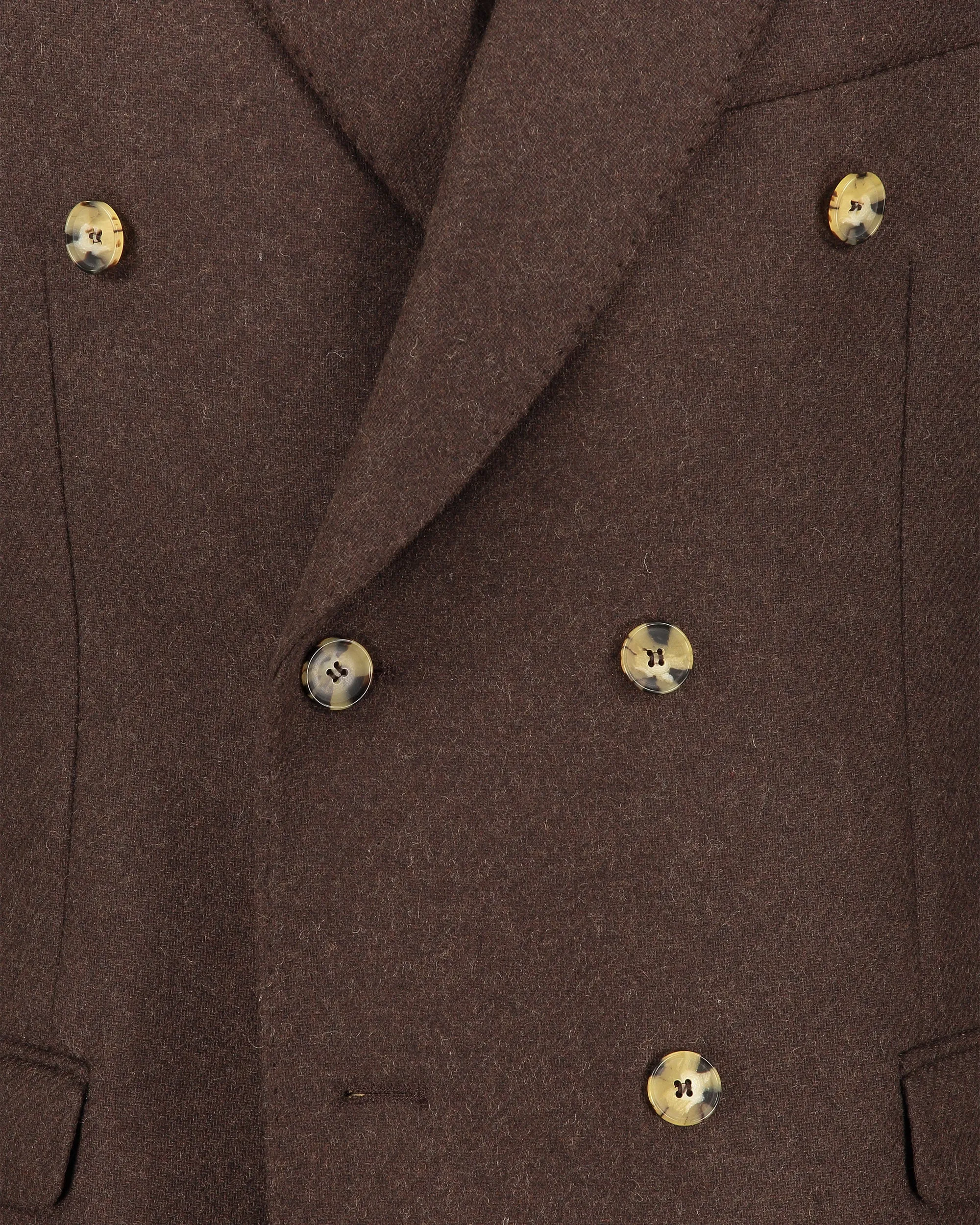 Troy Brown Double-Breasted Coat