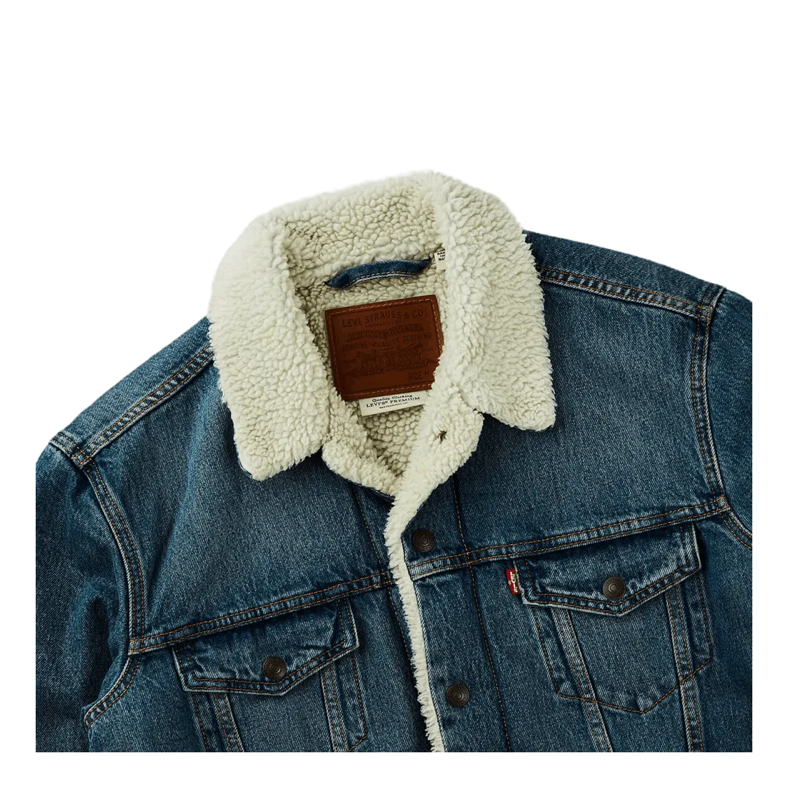 Type 3 Sherpa Trucker Fable Sh Med Indigo - Worn In