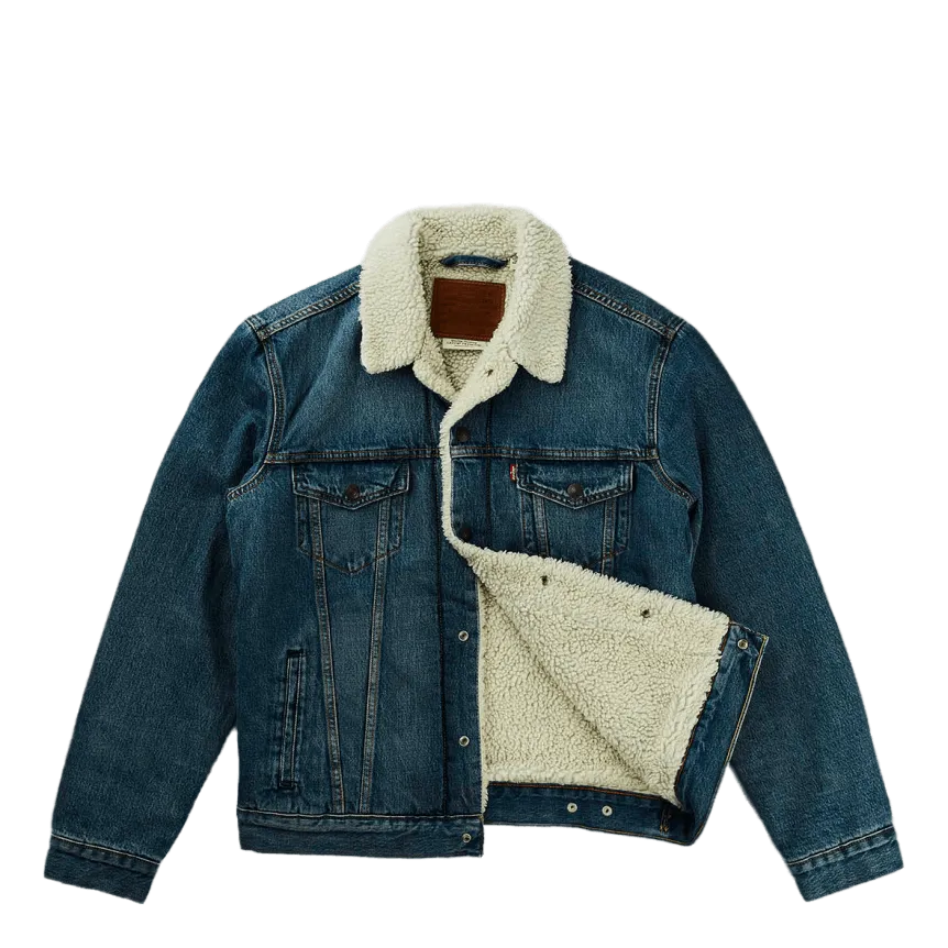 Type 3 Sherpa Trucker Fable Sh Med Indigo - Worn In