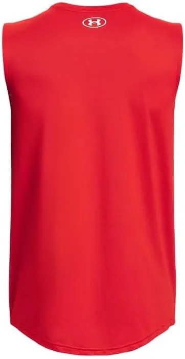 Under Armour Men's Team Tech Slvls Loose Grey Short Sleeve Shirt