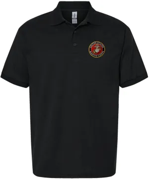 US Marine Corps Embroidered Polo Shirt USMC Licensed