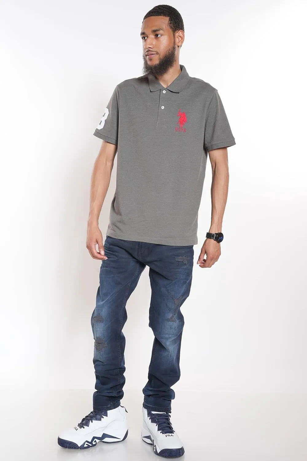 U.S. Polo Assn. Men's Solid Pique Polo Shirt