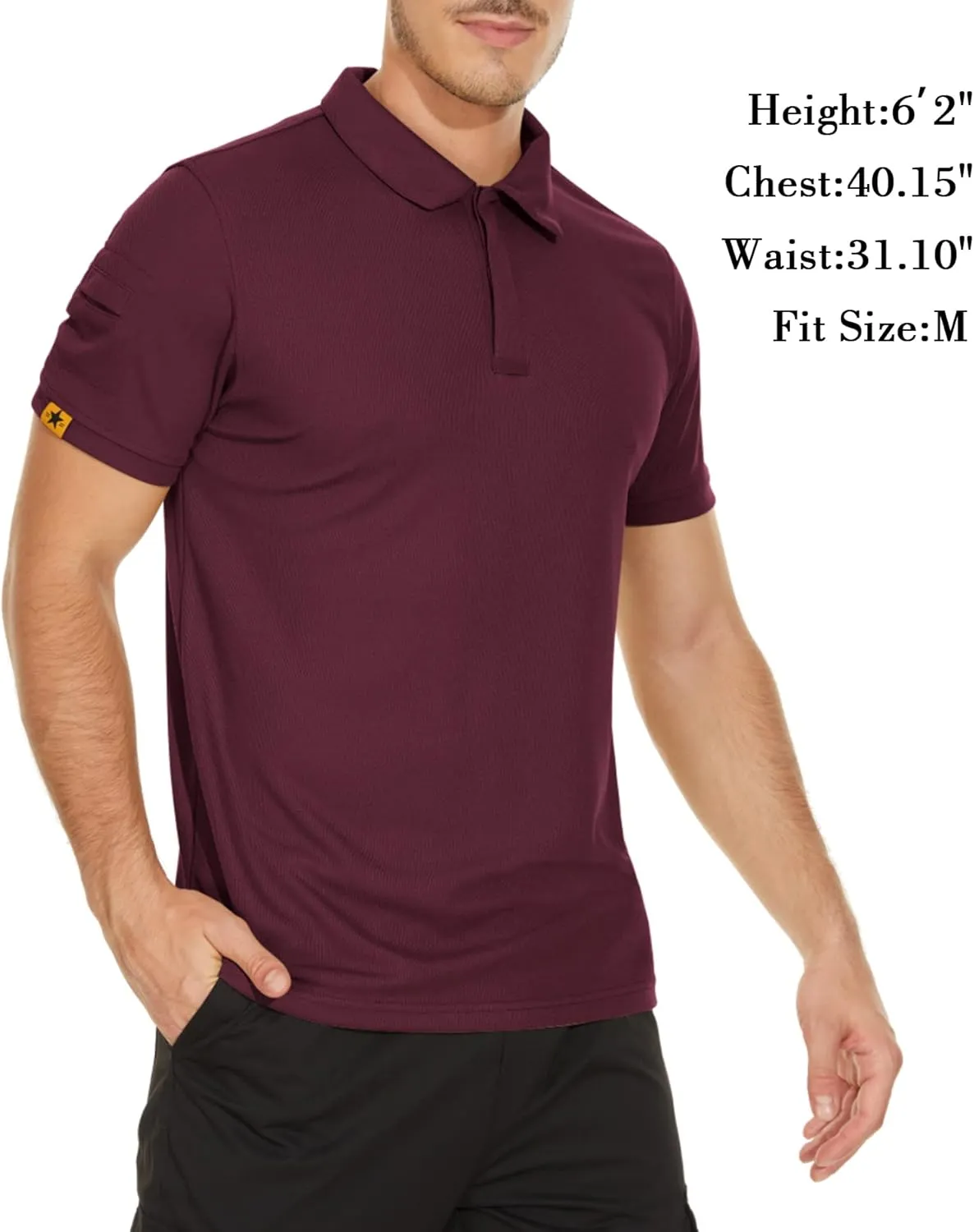 V VALANCH 3 Pack Polo Shirts for Men Short Sleeve Golf Tennis Work Summer Moisture Wicking Shirts