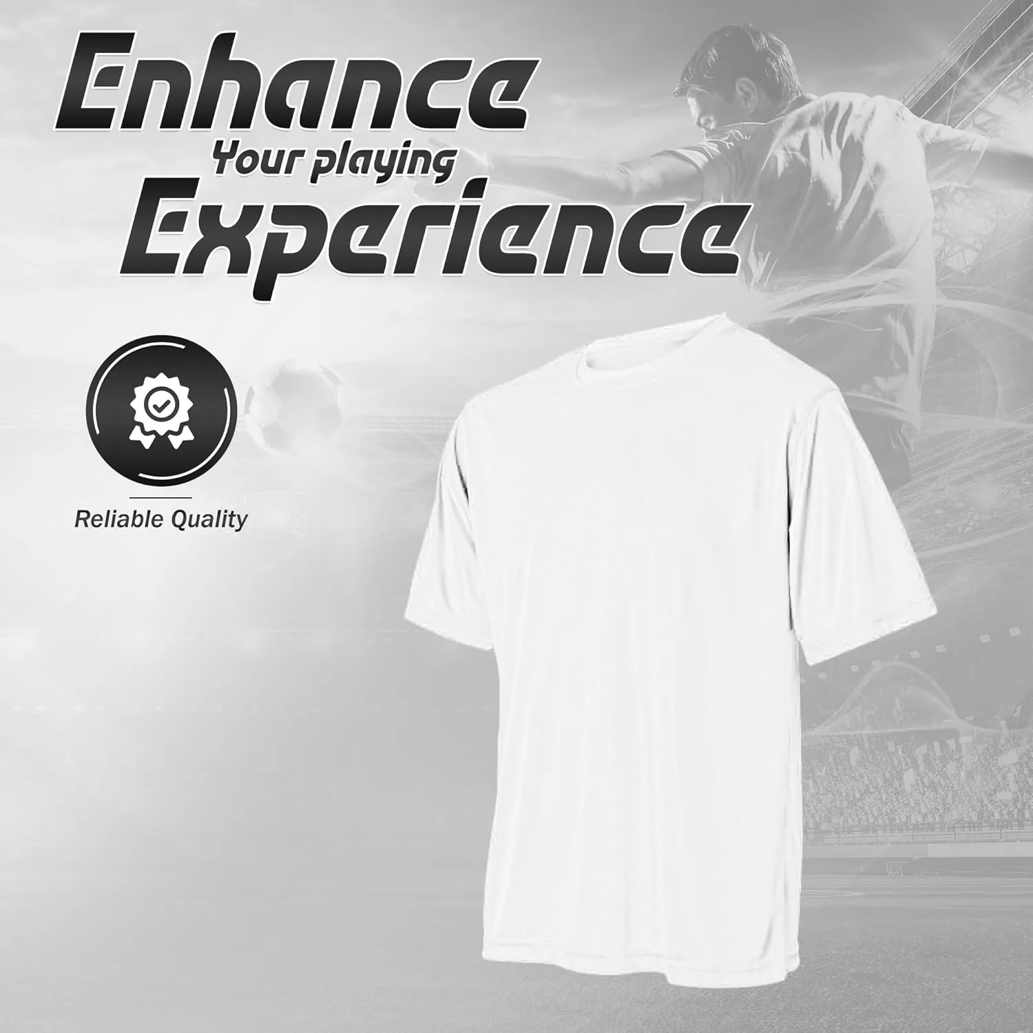 Vizari Mens Athletic T-Shirt | Quick-Dry, Moisture-Wicking Sports Tee | Shirts for Workouts, Outdoor Activities & Casual Wear