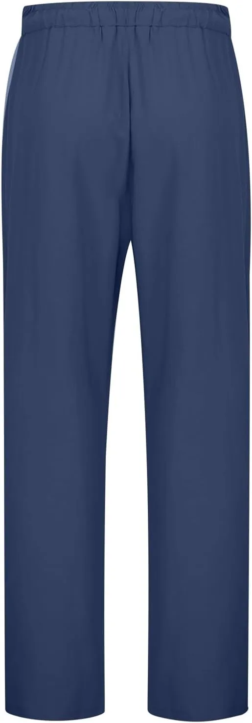 Wide Leg Cotton Linen Pants Women Summer Solid Lounge Trousers with Pockets Comfy Soft Loose Flowy Baggy Casual Pants