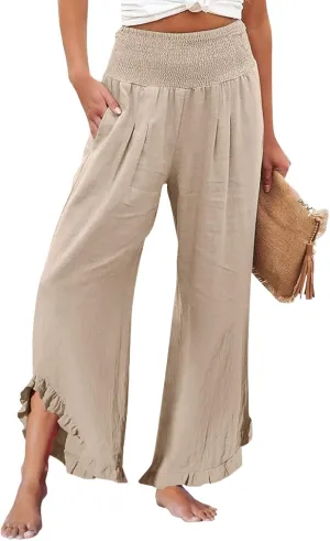Wide Leg Pants for Women, Wide Leg High Waist Pants Summer Straight