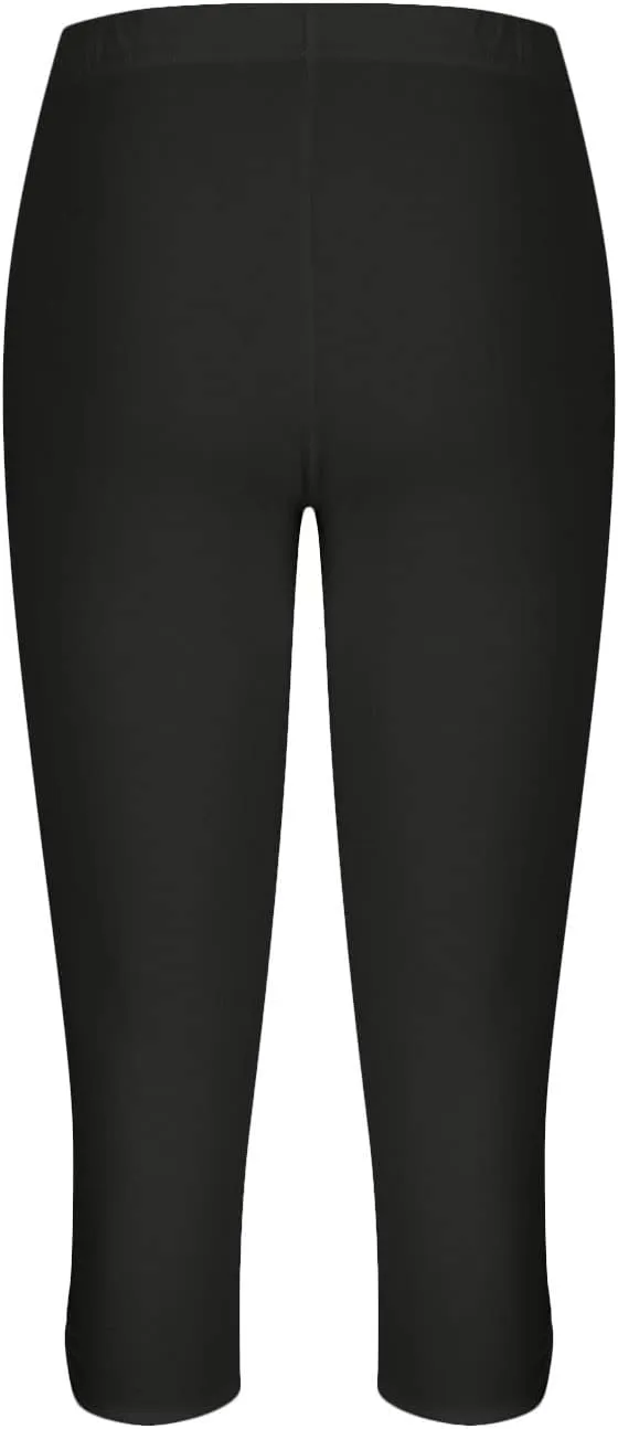 Women Capri Leggings 2024 Dressy Casual Summer Capris Knee Length Crop Pants Trendy Lightweight Ladies Clothing