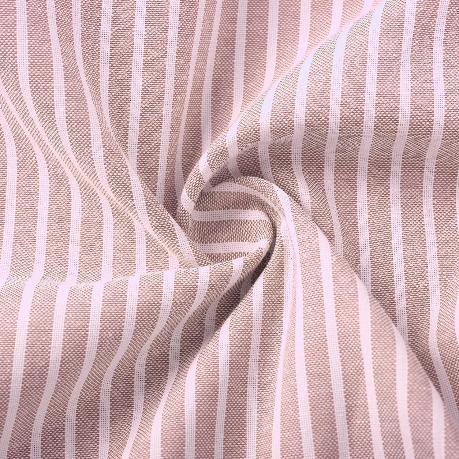 Women Cotton Linen Stripe Casual Pants, Fashion Drawstring Loose Straight Leg Trousers Summer Work Office Trendy Clothes