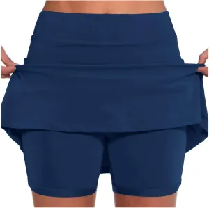 Women Mini Skirt Summer Casual Skorts for Tennis Golf A Line High Waisted Skirts with Pockets