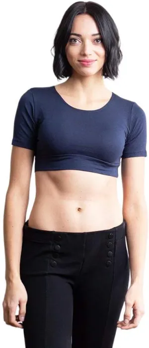 Women Tank Top Boyfriend Tee HALFTEE Half Sleeve Layering Crop Undershirt for Women & Teens XS-3X