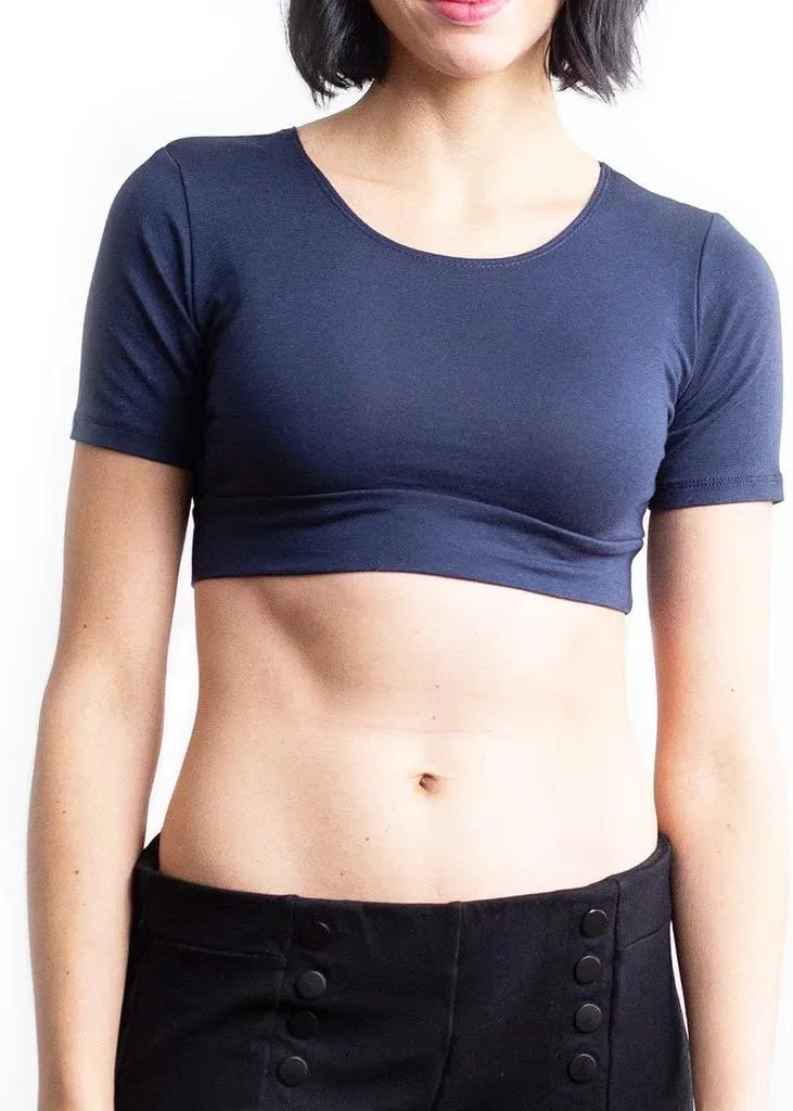 Women Tank Top Boyfriend Tee HALFTEE Half Sleeve Layering Crop Undershirt for Women & Teens XS-3X