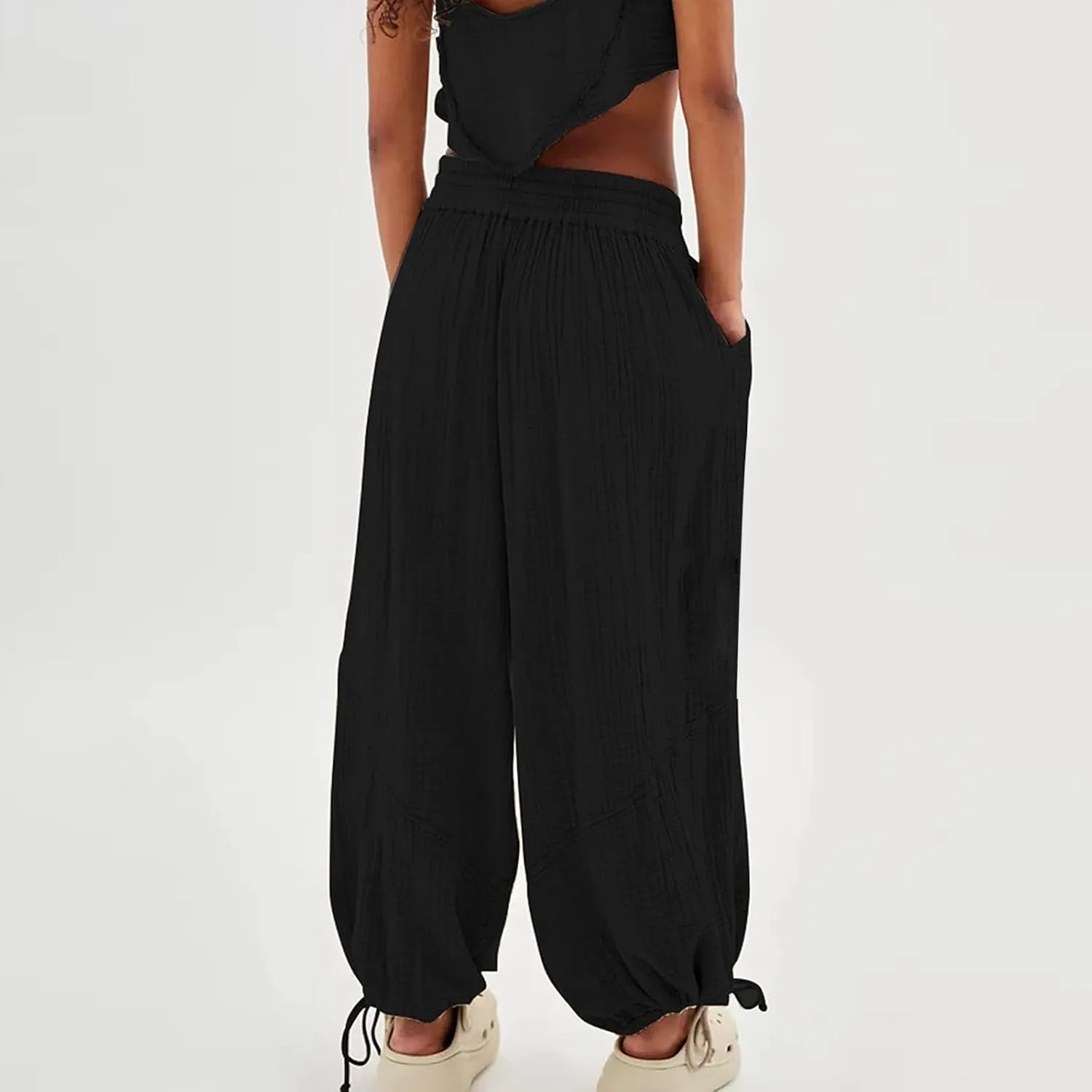 Women Wide Leg Pants for Women High Wasited Baggy Palazzo Pants Palazzo Pants Summer Casual Loose Lounge Pant