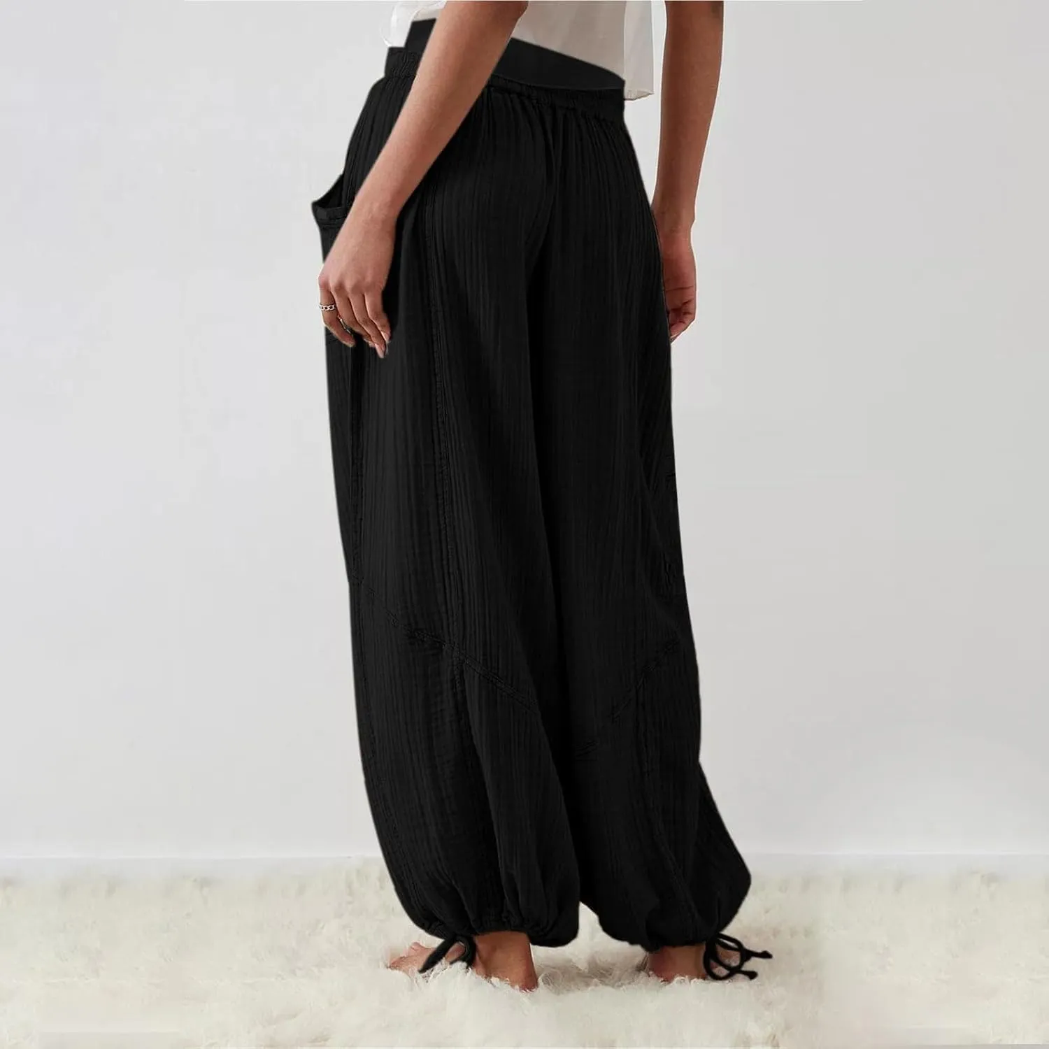 Women Wide Leg Pants for Women High Wasited Baggy Palazzo Pants Palazzo Pants Summer Casual Loose Lounge Pant