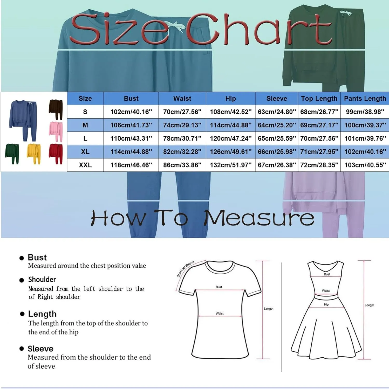 Women's 2 Piece Outfits Lounge Set Long Sleeve V Neck Drawstring Tracksuit Pullover Sweatshirt Jogger