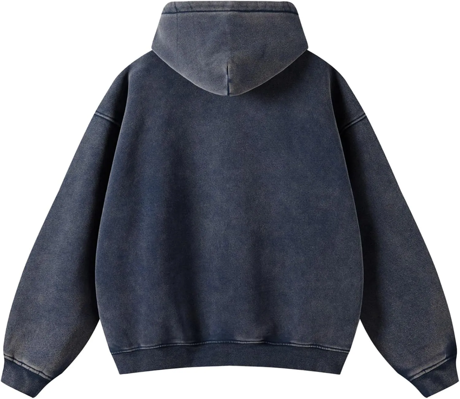 Womens and Mens Zip Up Hoodies Long Sleeve Fall Oversized Sweatshirts Acid Wash Y2K Jacket with Pockets