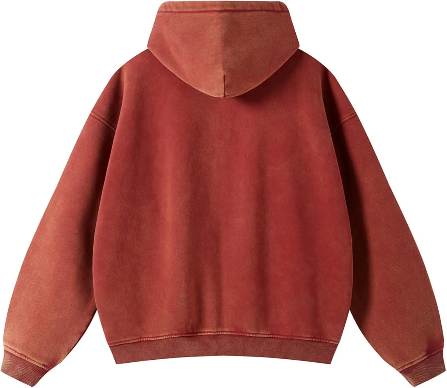 Womens and Mens Zip Up Hoodies Long Sleeve Fall Oversized Sweatshirts Acid Wash Y2K Jacket with Pockets