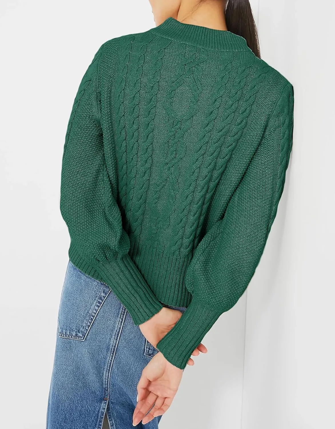 Women's Cardigan Sweater Button Down Long Sleeve Fall Jacket Short Chunky Knit Outerwear Coats Trendy Casual Outfits
