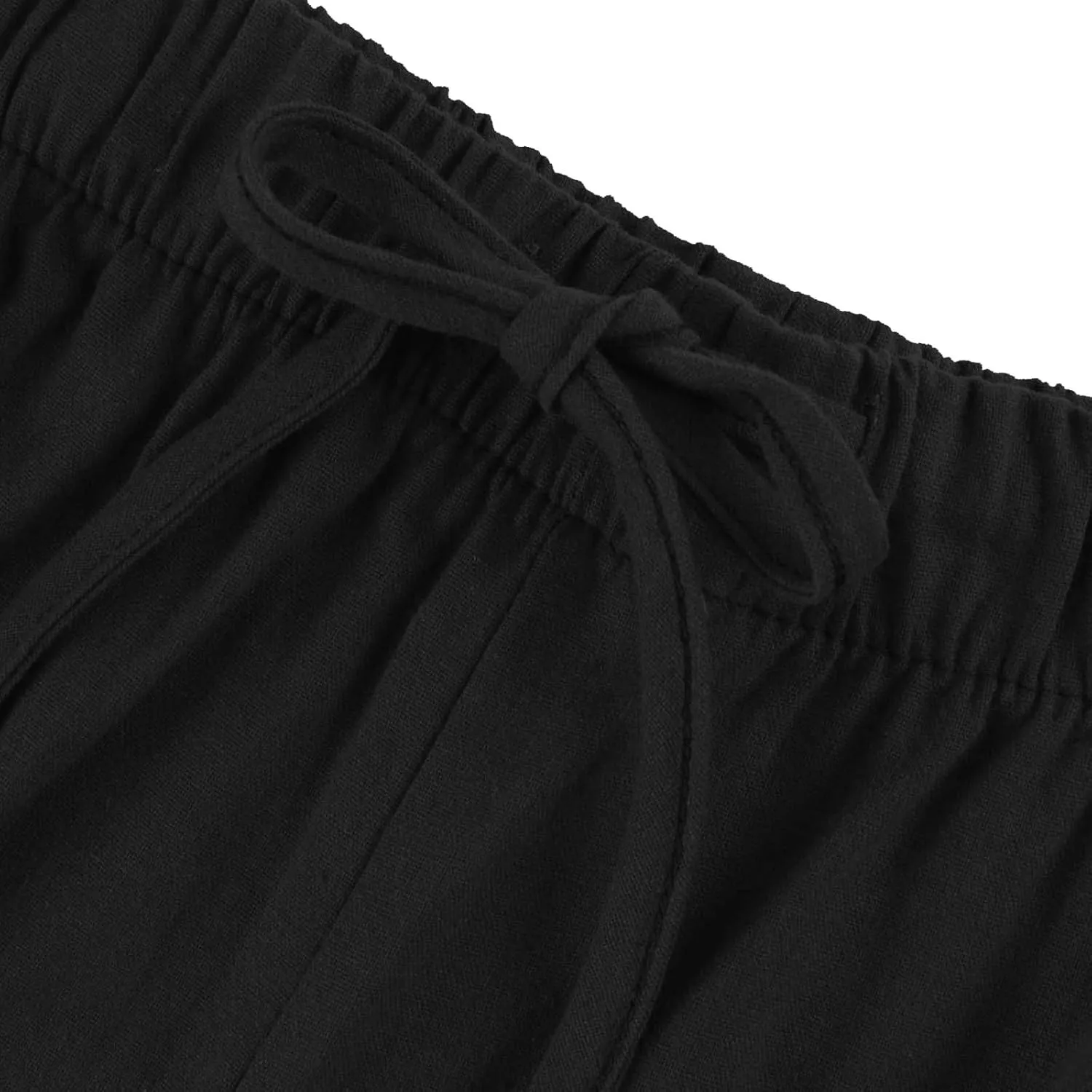 Womens Cargo Pants, Women's Hiking Pants Lounge Work Trousers High Waisted Linen Cotton Straight Leg Summer