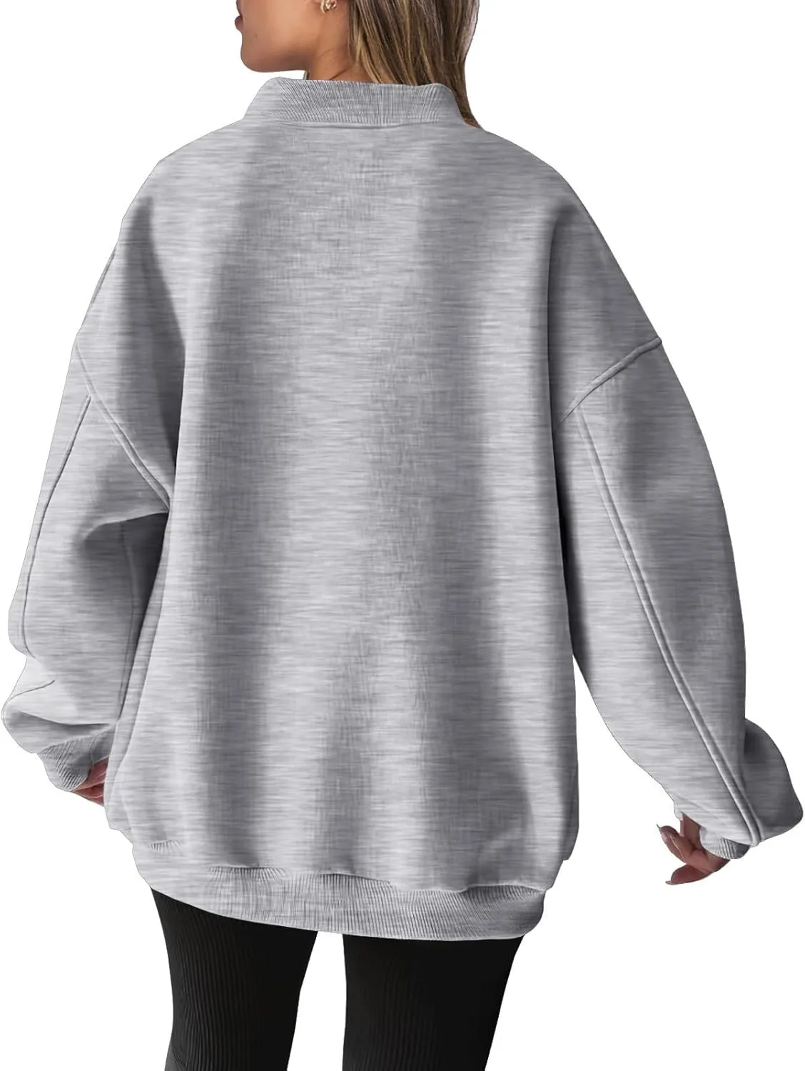 Women's Cute Oversized Hoodies,Casual V Neck Long Sleeve Fleece Sweatshirts Pullover Sweaters, Cute Basic Tops
