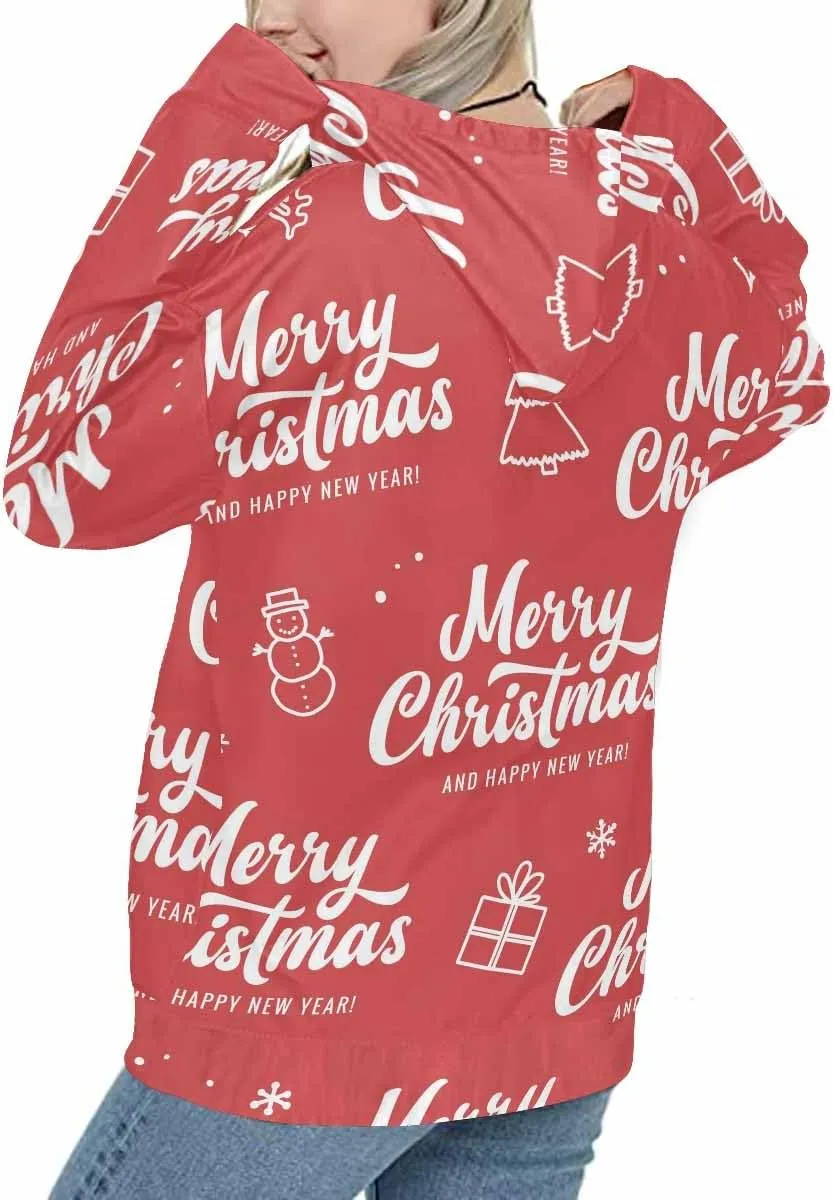 Womens Fall Fashion 2024 Merry Christmas Doodle Womens Hoodies Oversized Sweatshirts Pullover Long Sleeve Clothes