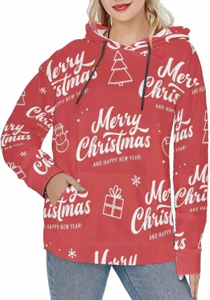 Womens Fall Fashion 2024 Merry Christmas Doodle Womens Hoodies Oversized Sweatshirts Pullover Long Sleeve Clothes