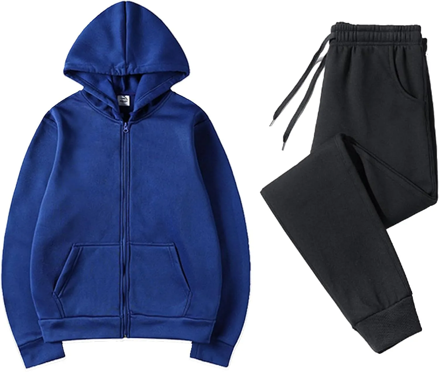 Women's Fashion Outfits Long Sleeve Crewneck Color Block Outfit Sweatshirt and Wide Leg Sweatpant Sweatsuits