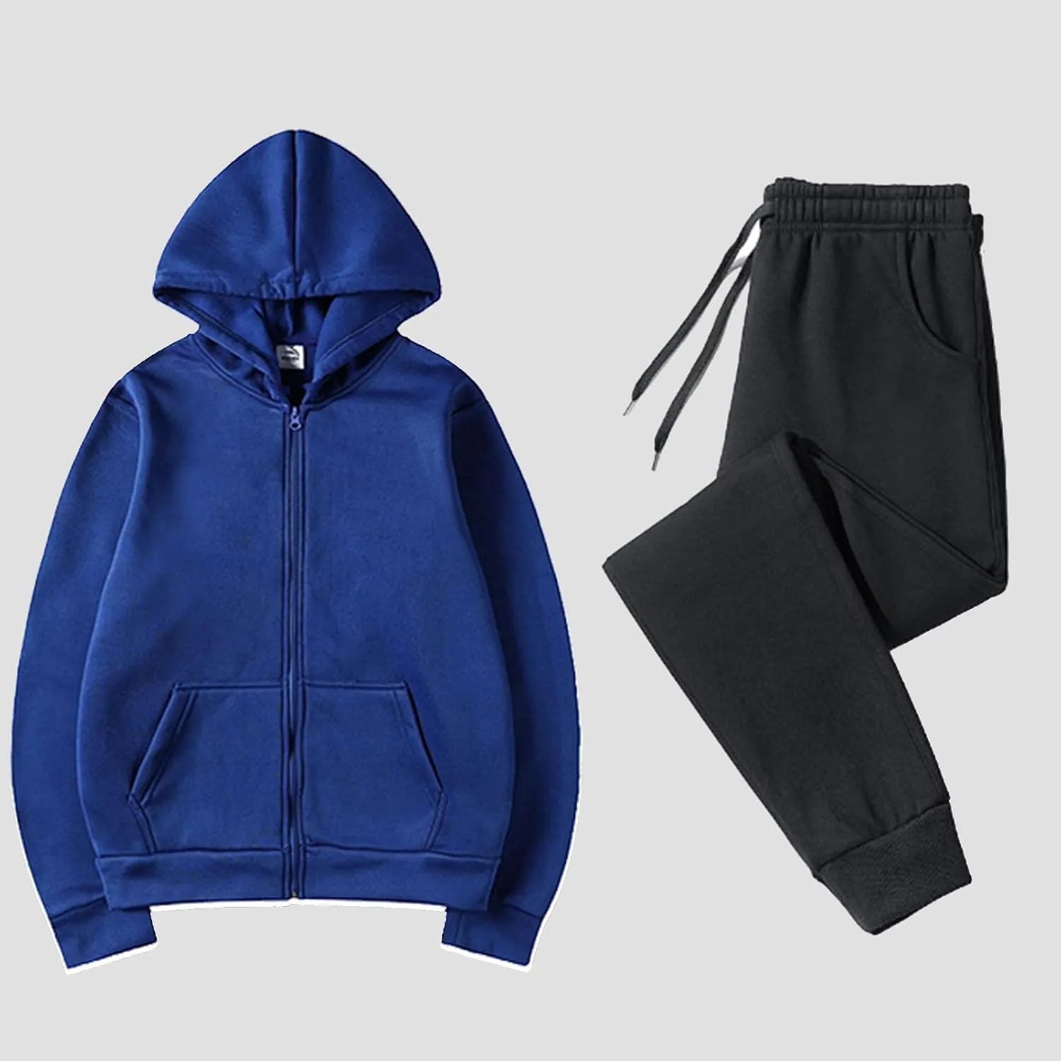 Women's Fashion Outfits Long Sleeve Crewneck Color Block Outfit Sweatshirt and Wide Leg Sweatpant Sweatsuits