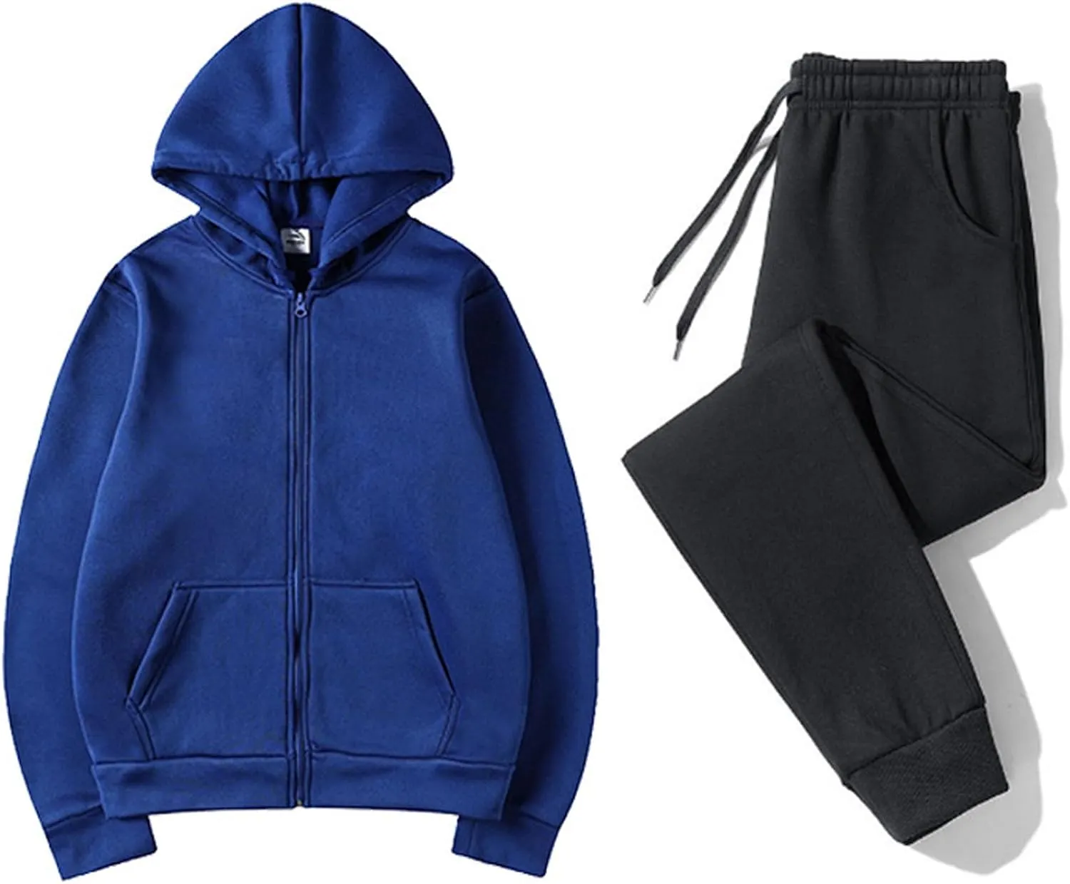 Women's Fashion Outfits Long Sleeve Crewneck Color Block Outfit Sweatshirt and Wide Leg Sweatpant Sweatsuits