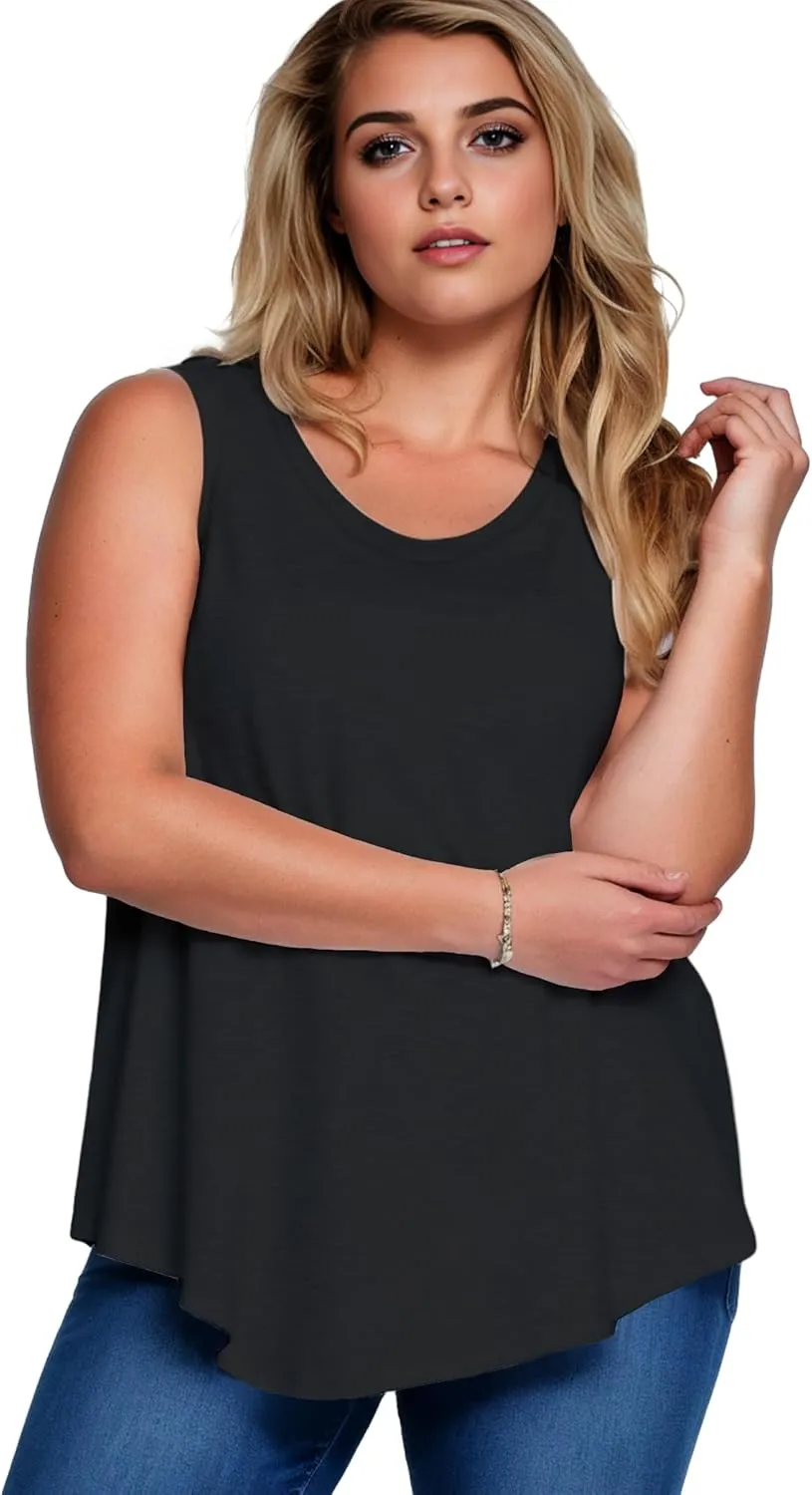 Womens Fashion Tank Tops Crewneck Loose Fit Basic Going Out Clothes Casual Summer Sleeveless Shirts for Women