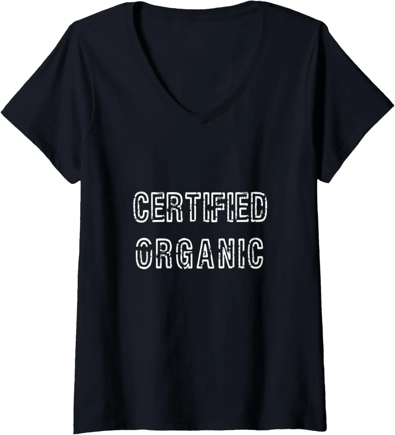 Womens Organic Certified Organic V-Neck T-Shirt