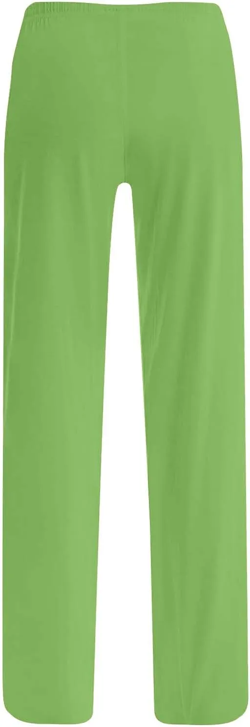 Women's Pajama Pants High Waist Wide Leg Sleep Bottoms Soft Stretchy Comfy Lounge Pant Trouser with Drawstring Pockets