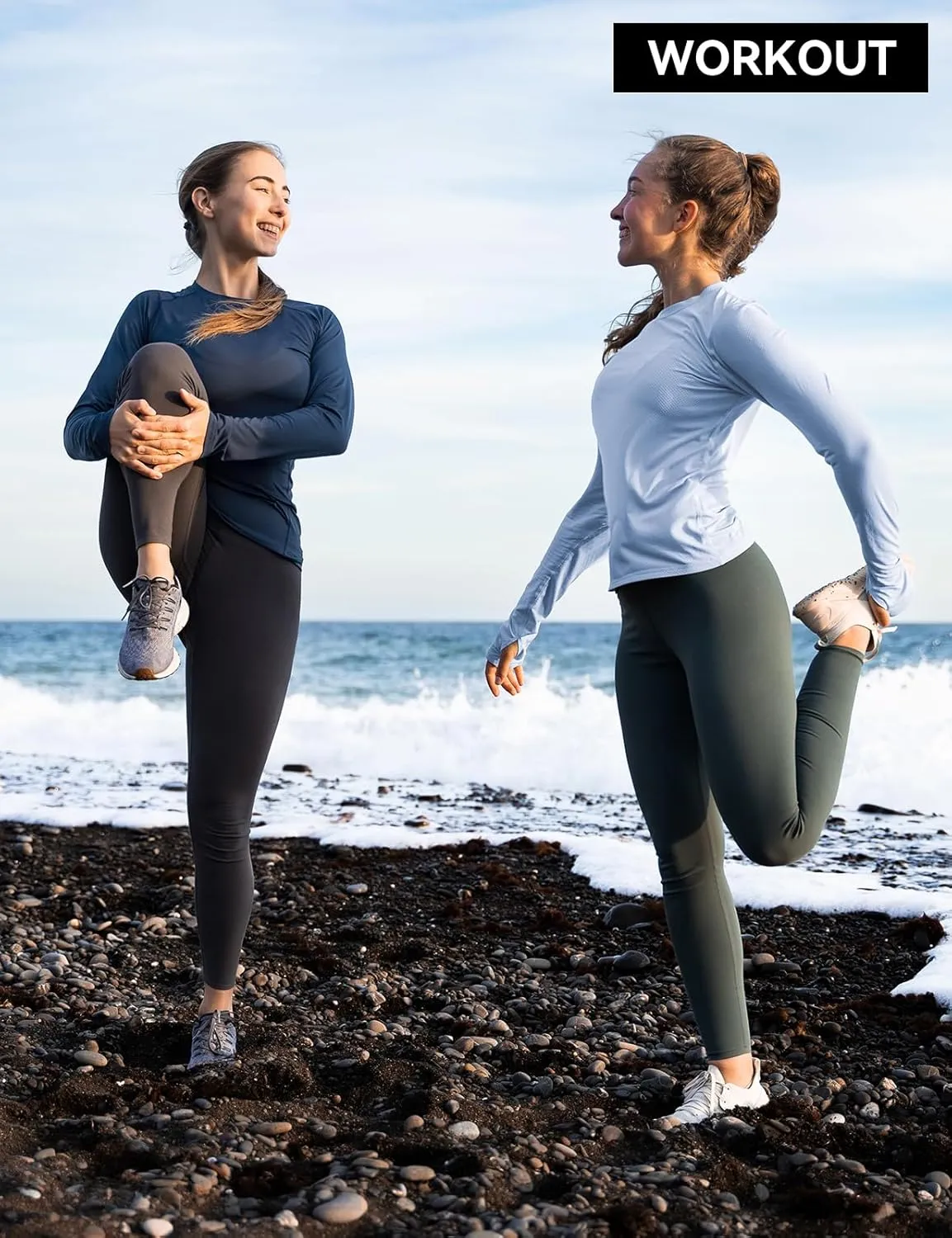 Women's Rash Guard Long Sleeve UV Sun Protection Shirts with Thin Hoodie UPF 50  Lightweight SPF Tops for Hiking