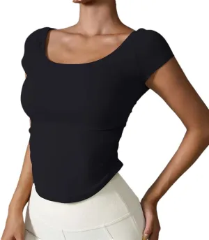 Women's Short Sleeve T-Shirts Outdoors Quick-Dry Tight Sport Fitness Casual T-Shirt